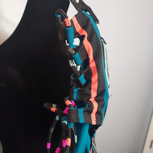 Terra And Sky Women's Plus Size 1X Striped Highwaist Swimsuit Bottom - Picture 3 of 6